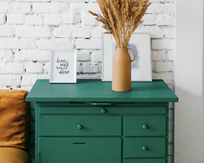 Meuble vintage vert